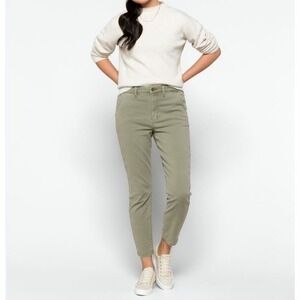 Olive Green Anthropologie Cuffed Ankle Pants‎ Womens Size 28 Fall Casual